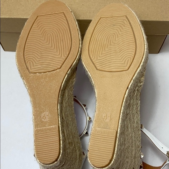 Maypol Anthro white leather studded espadrille wedges - Picture 7 of 8